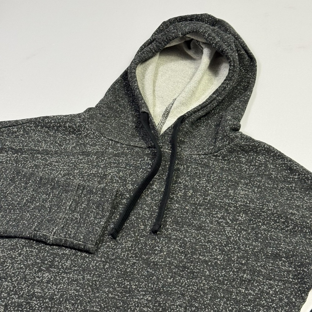 Pact Hoodie Sweatshirt Womens Medium Gray Black Speckled Organic Cotton Side Zip